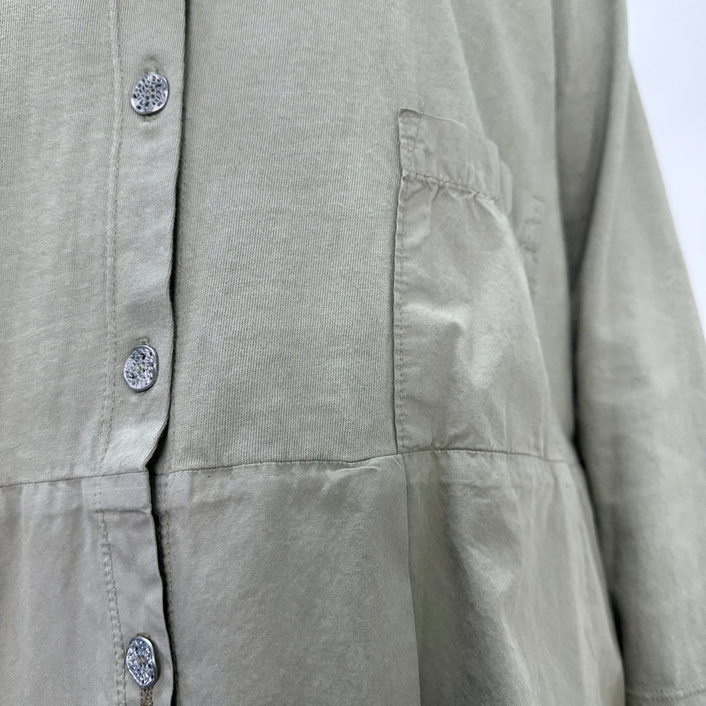 
                  
                    Button Down Olive Patch Shirt
                  
                