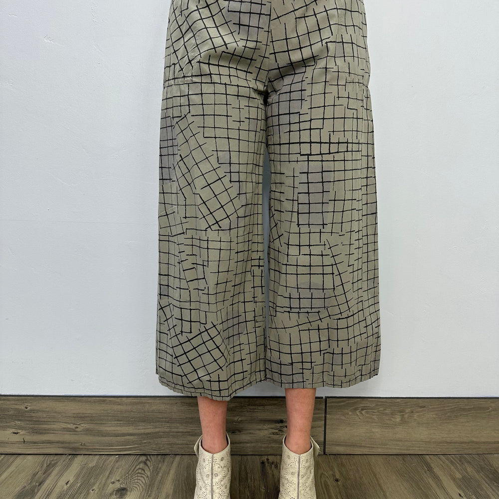 Olive Wide Leg Crop Pant