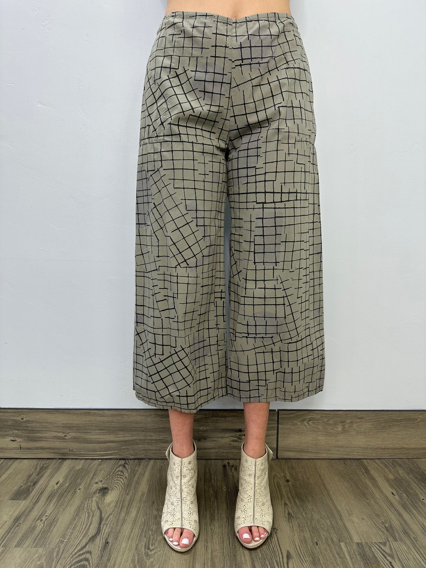 Olive Wide Leg Crop Pant