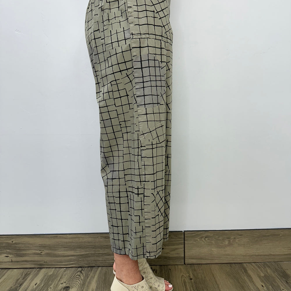 Olive Wide Leg Crop Pant