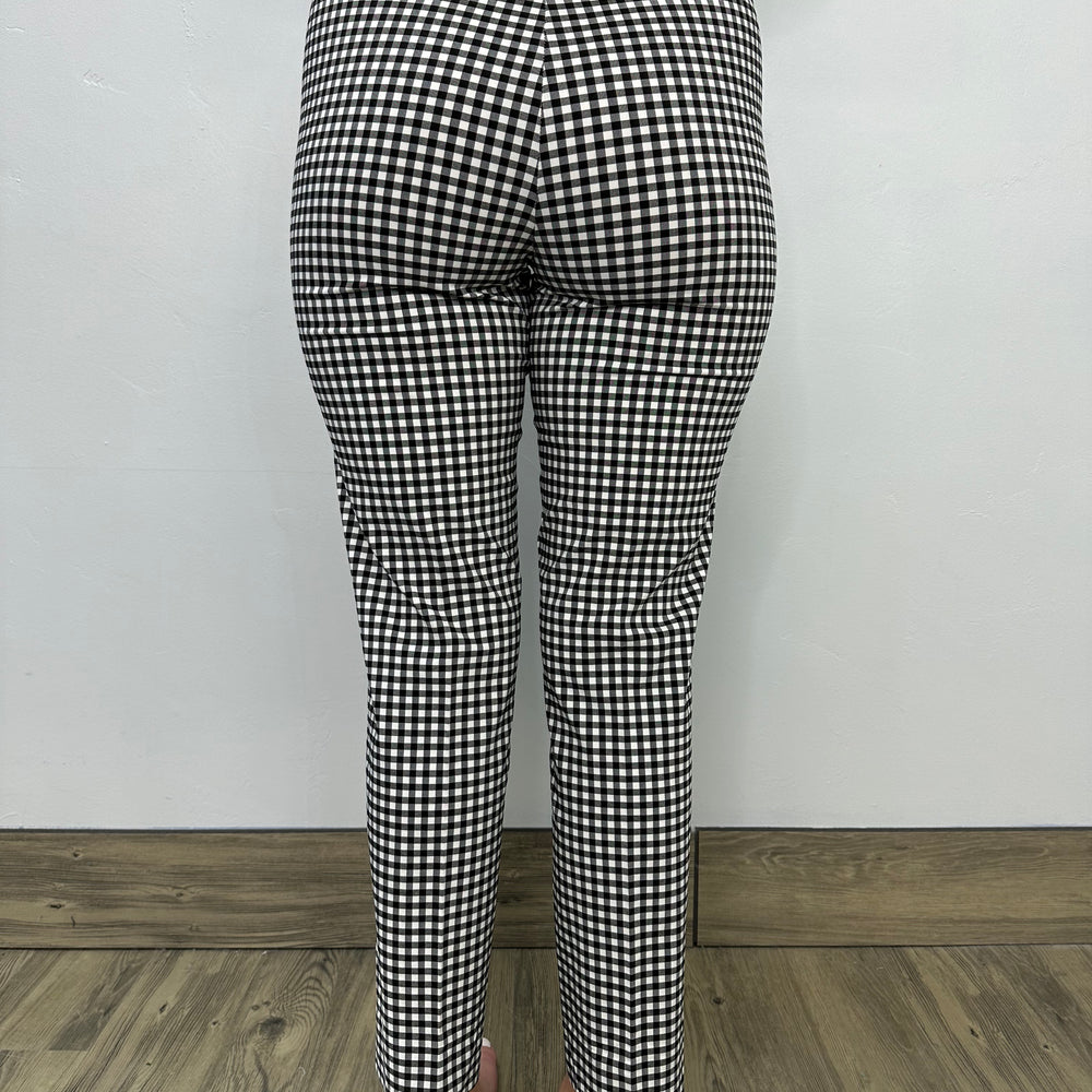 
                  
                    Black and White Gingham Full Length Pants
                  
                