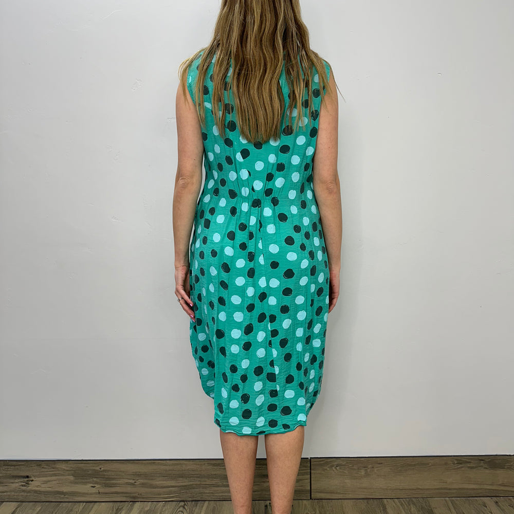 
                  
                    Emerald Dots Patch Dress
                  
                