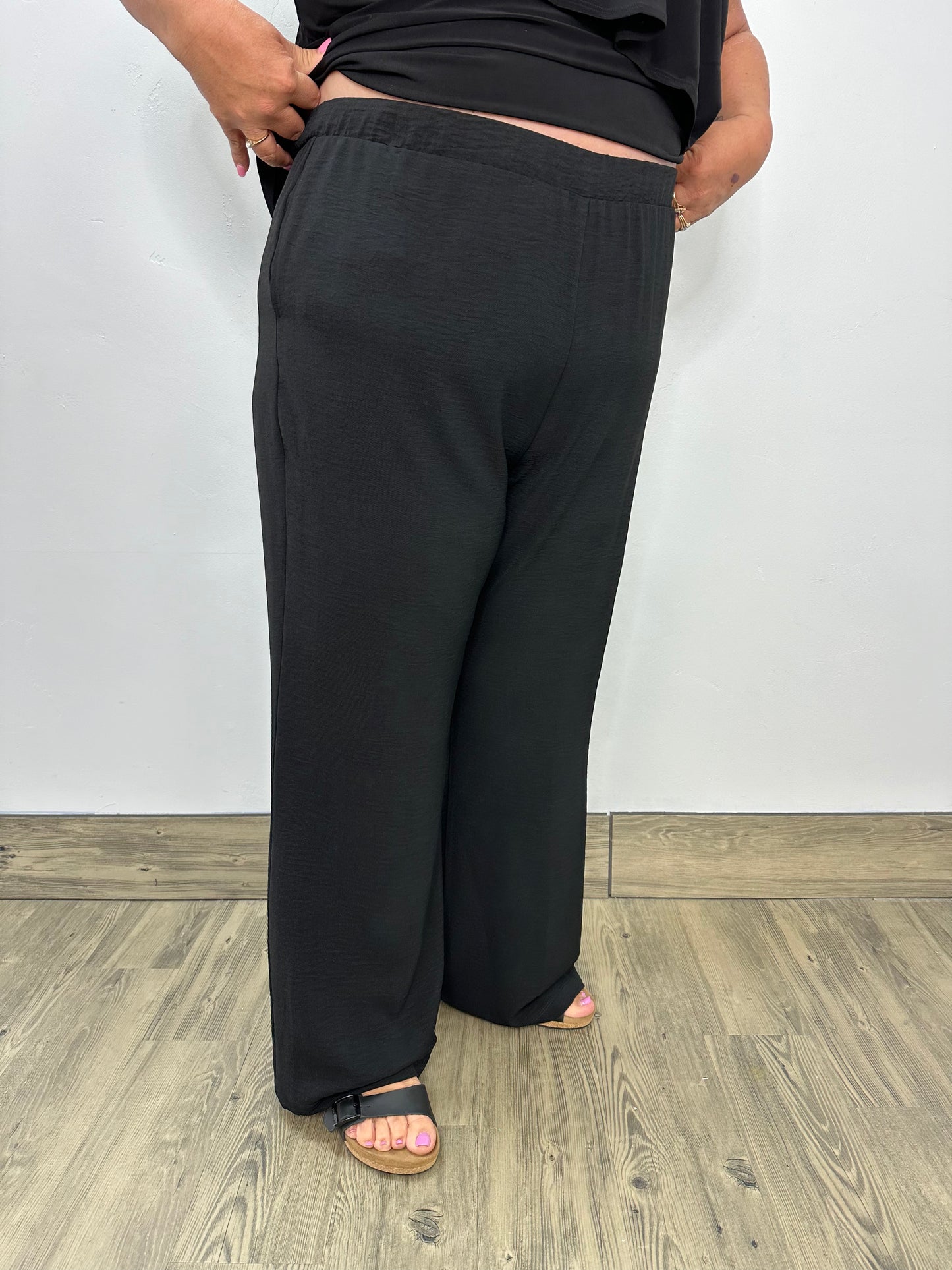 Long Black Palazzo Pant 30" Inseam