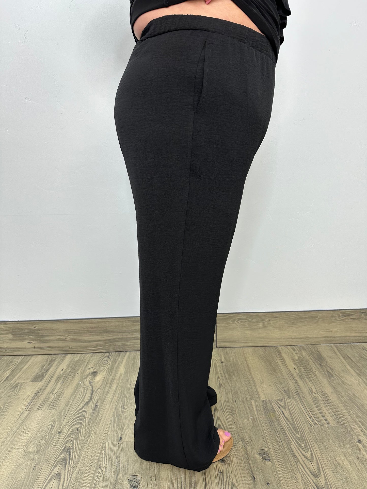 Long Black Palazzo Pant 30" Inseam