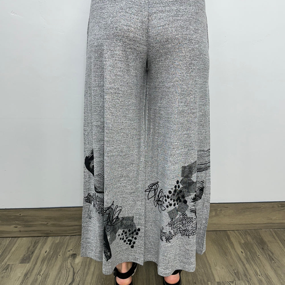 
                  
                    Black Pebble Wide Leg Palazzo Pant with Print
                  
                