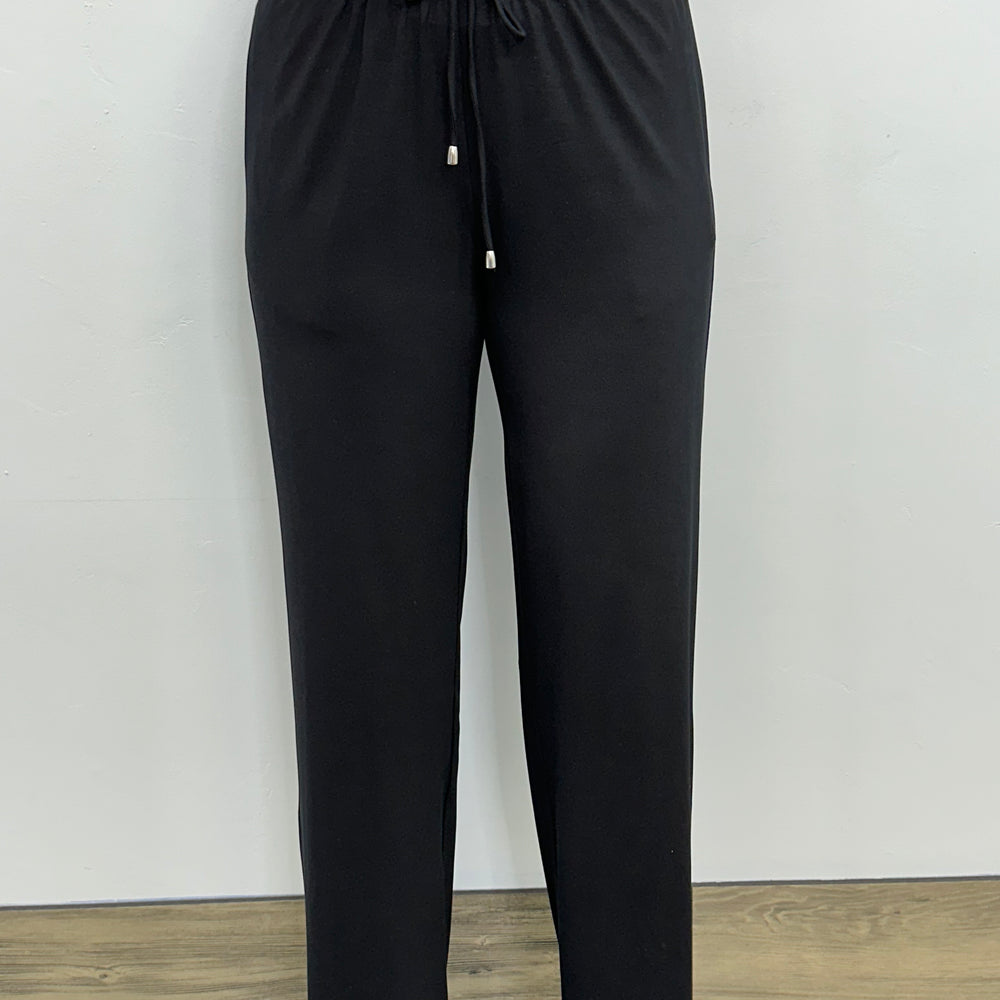 Black Full Length Tie Pant