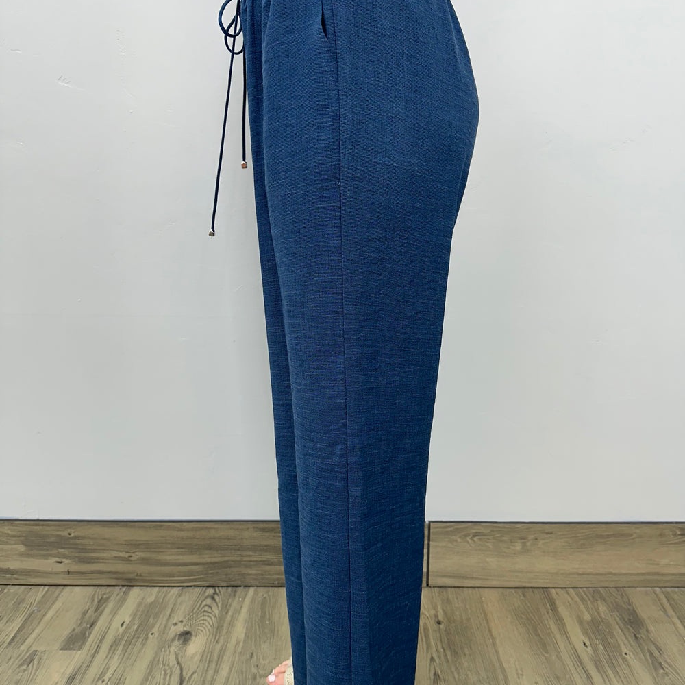 Indigo Full Length Tie Pant