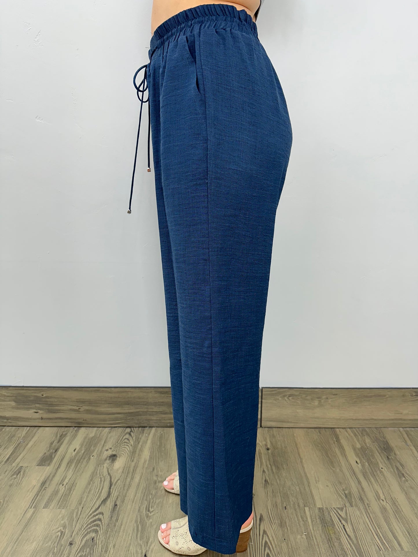 Indigo Full Length Tie Pant