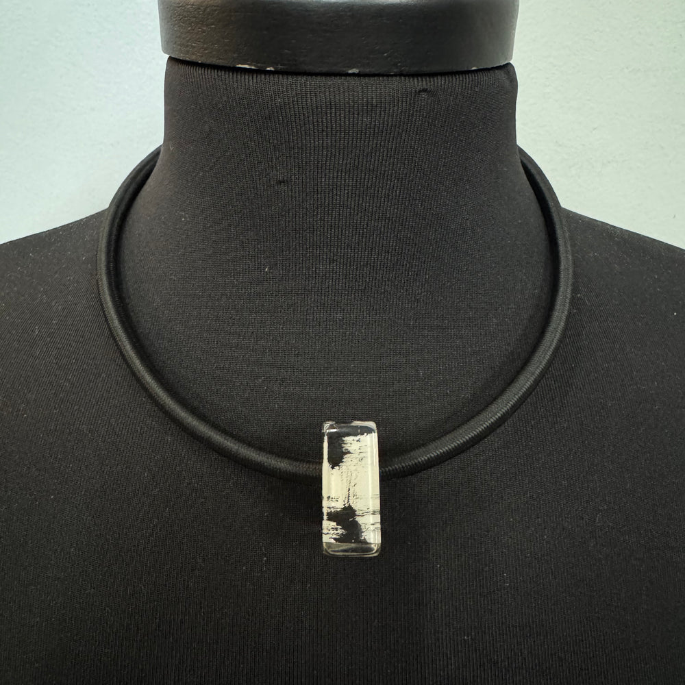 Black Pendant Necklace - 50cm