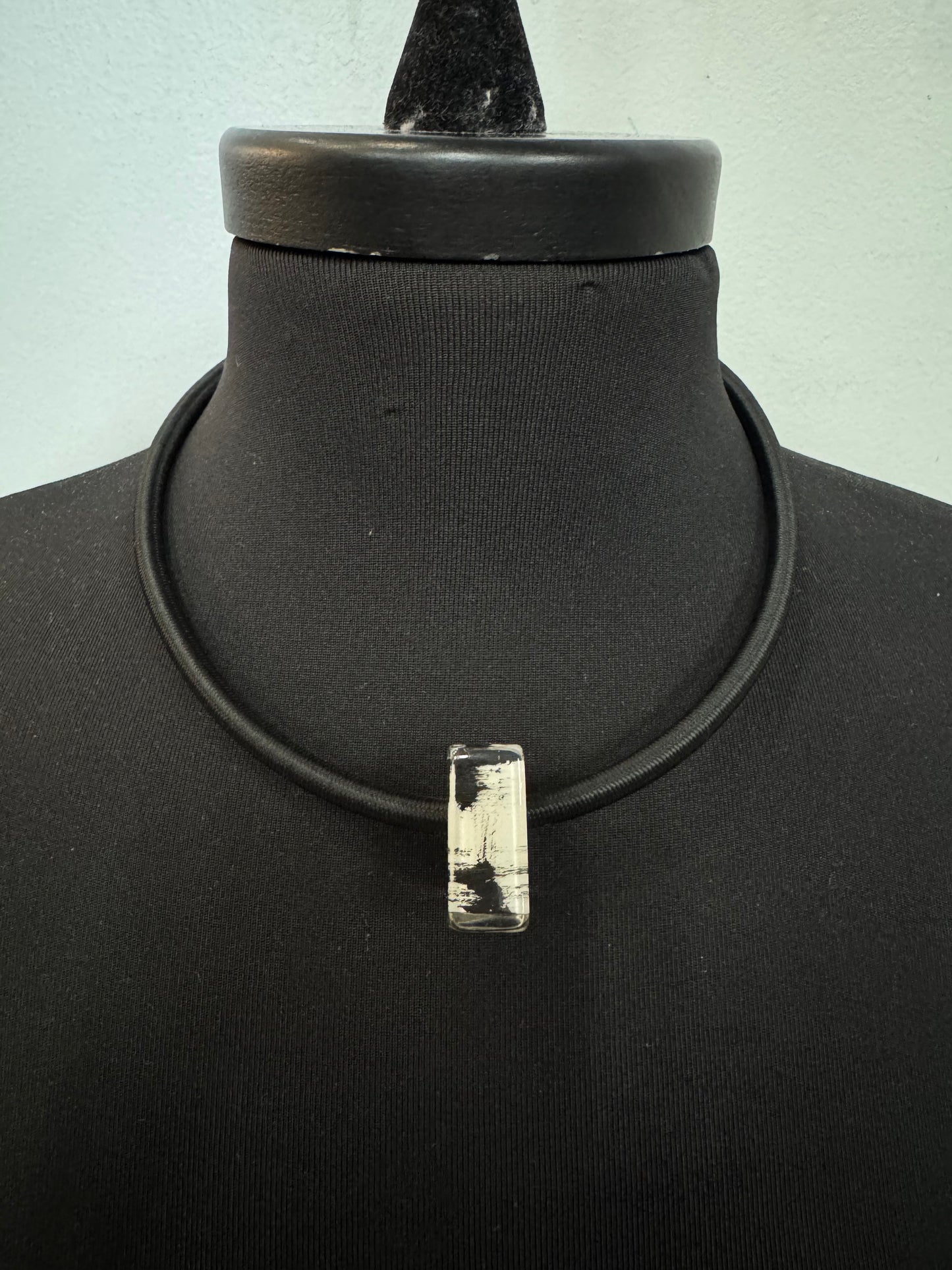 Black Pendant Necklace - 50cm