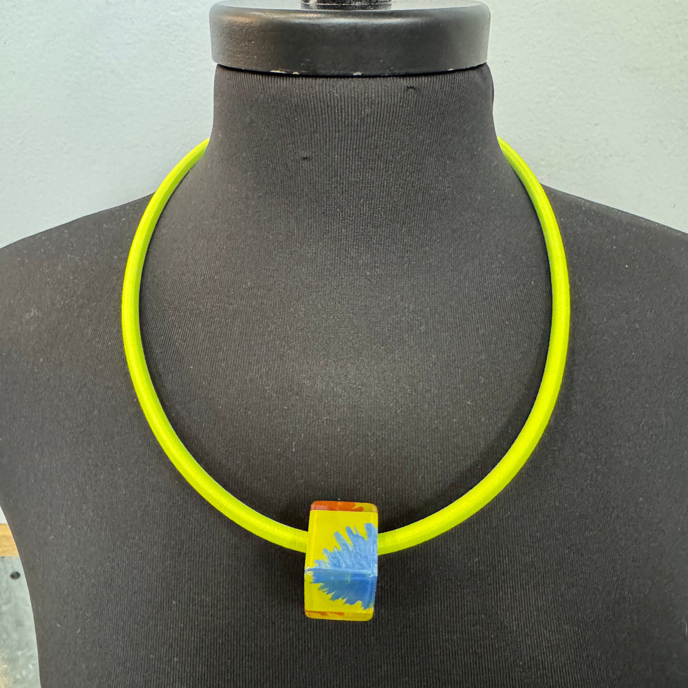 Yellow Pendant Necklace - 60cm