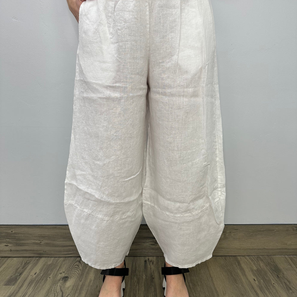 White Oliver Linen Pant