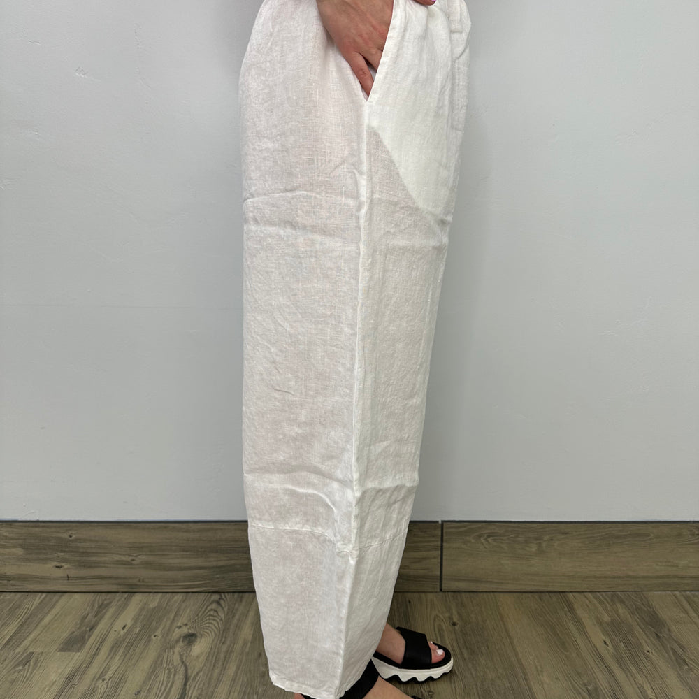 White Oliver Linen Pant