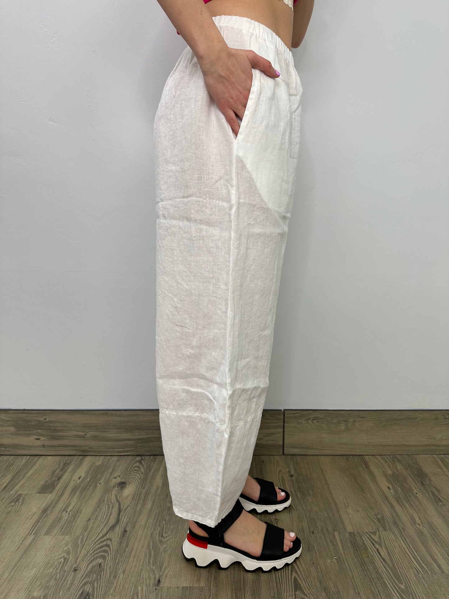 White Oliver Linen Pant