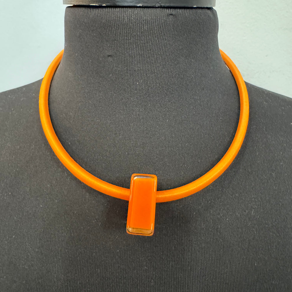 Orange Pendant Necklace - 50cm