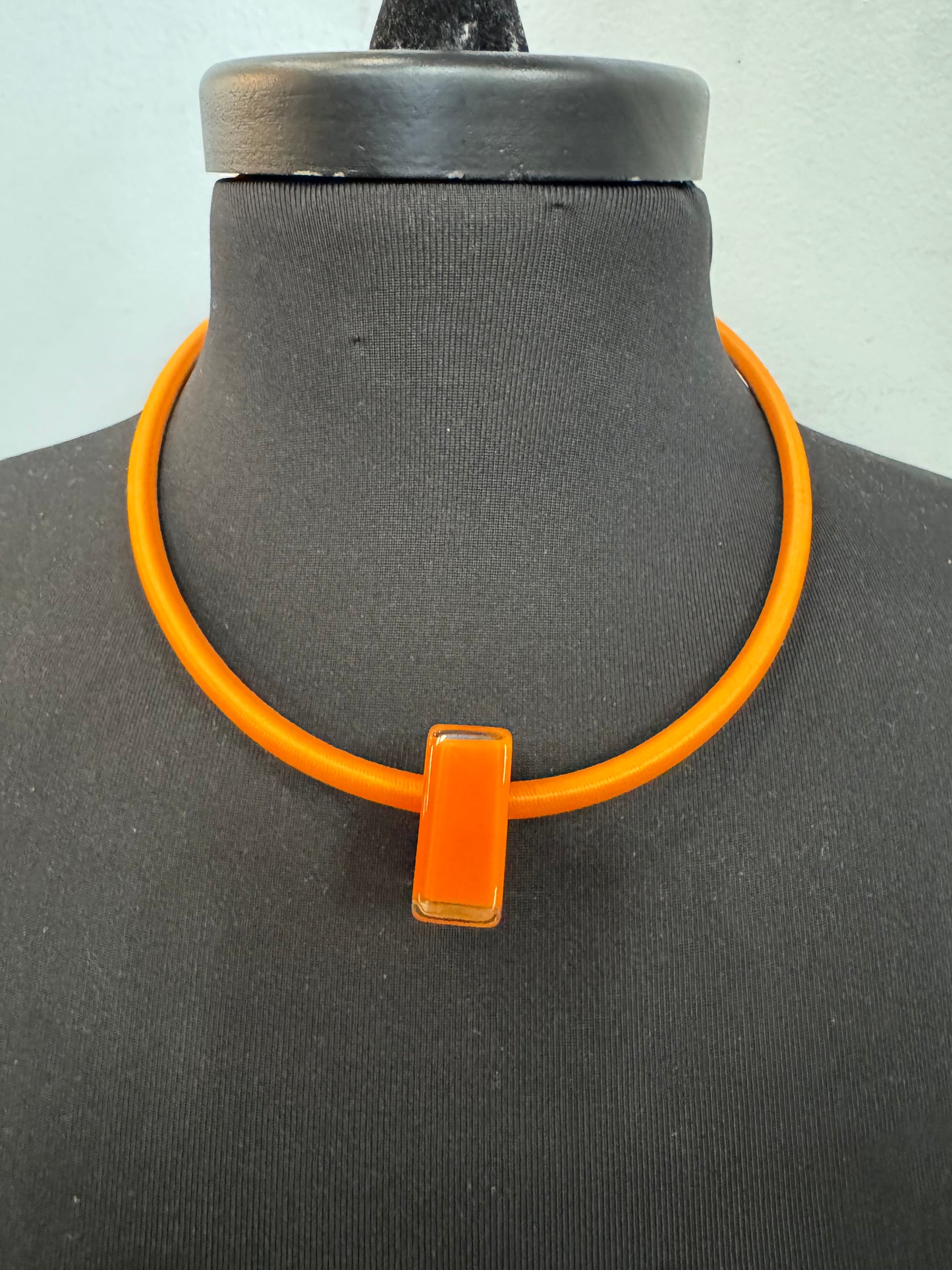 Orange Pendant Necklace - 50cm