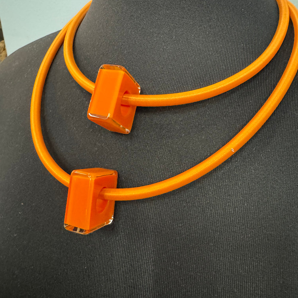 Orange Pendant Necklace - 60cm