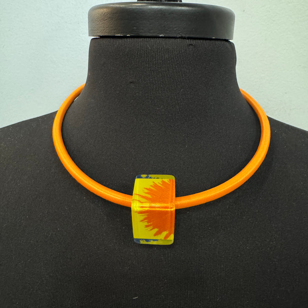 Orange Pendant Necklace - 50cm