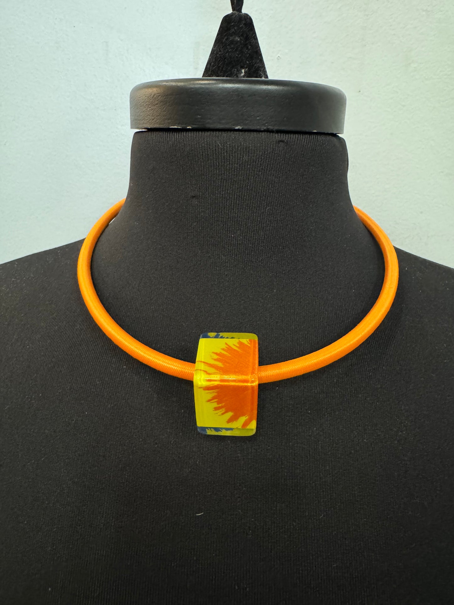 Orange Pendant Necklace - 50cm