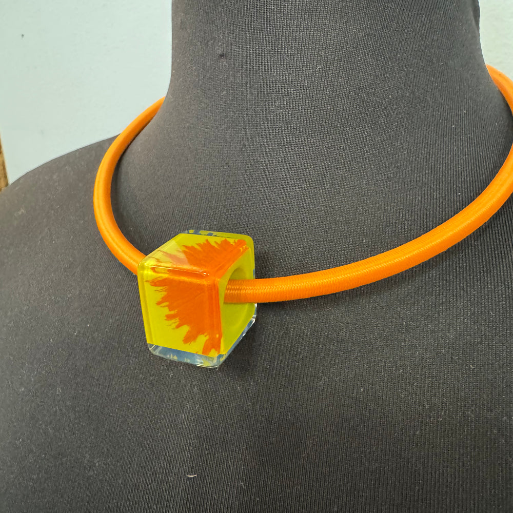 Orange Pendant Necklace - 50cm