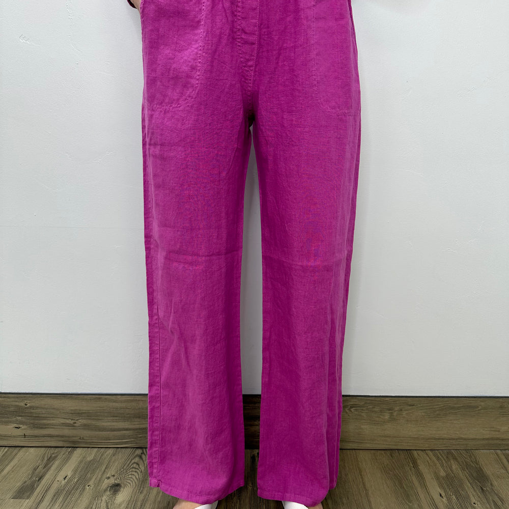 Cosmo Pink Linen Long Pant