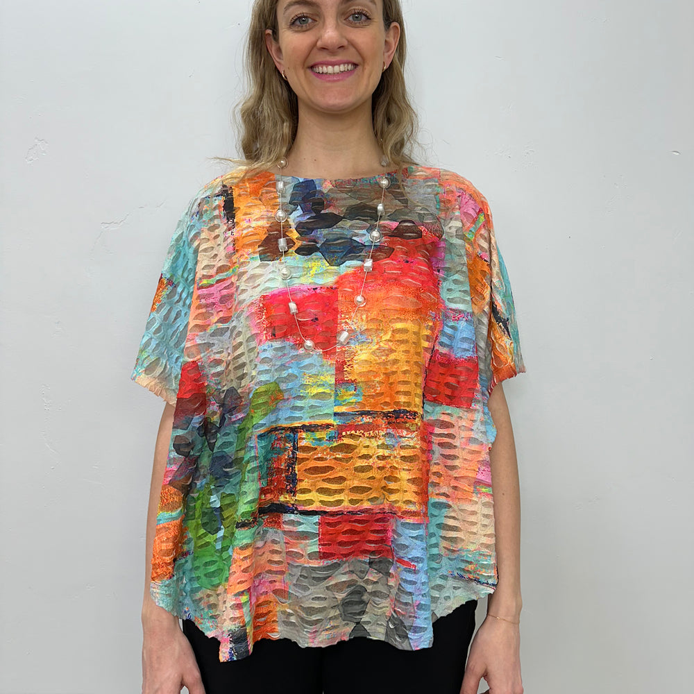 
                  
                    Double Gauze Short Sleeve Poncho
                  
                