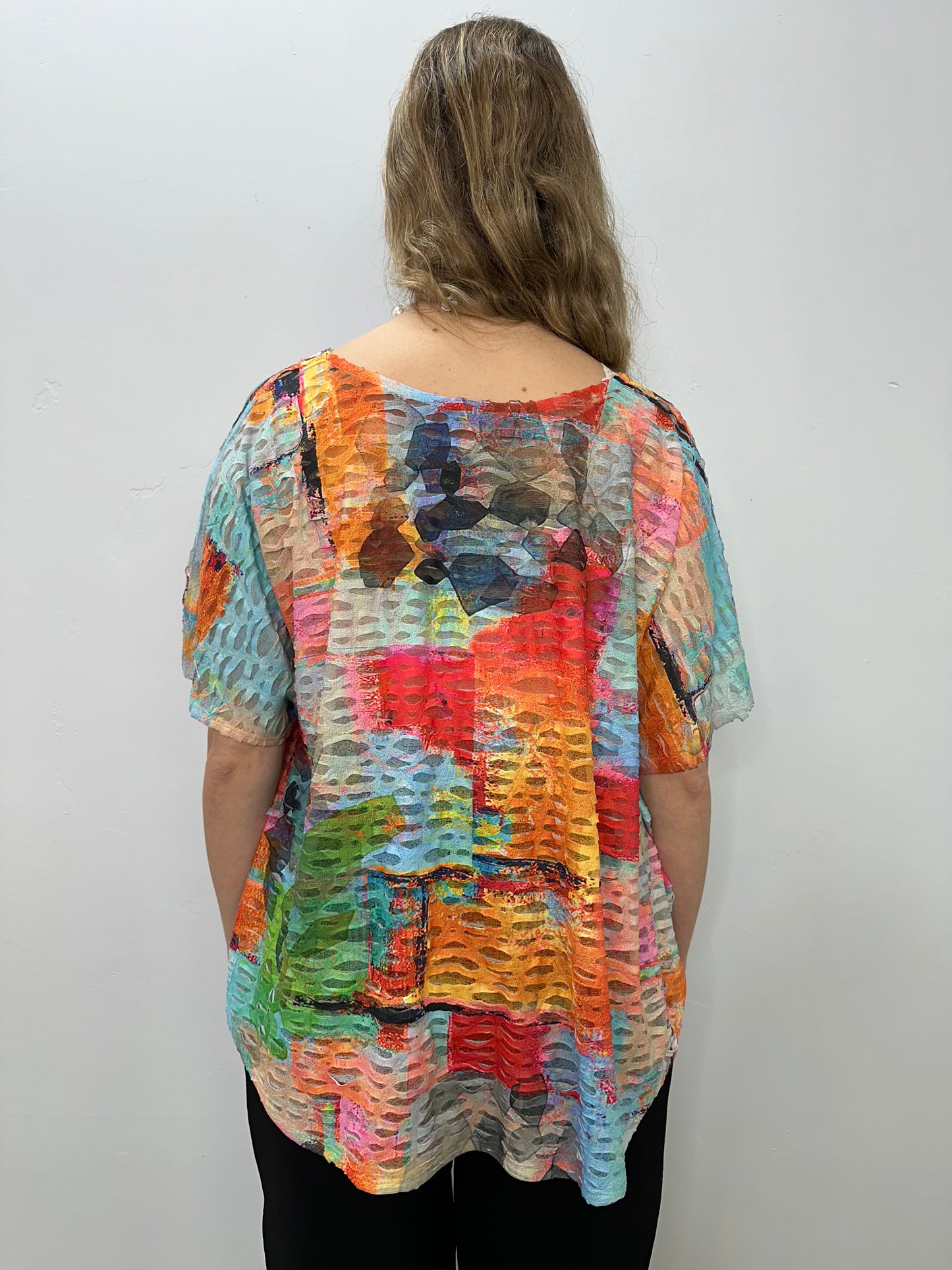 Double Gauze Short Sleeve Poncho