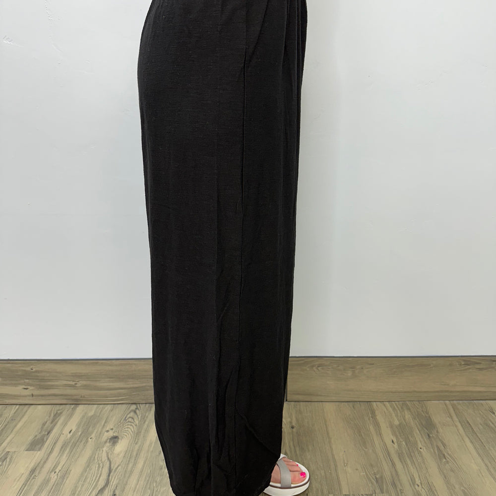 Black Cropped Pant with Darts