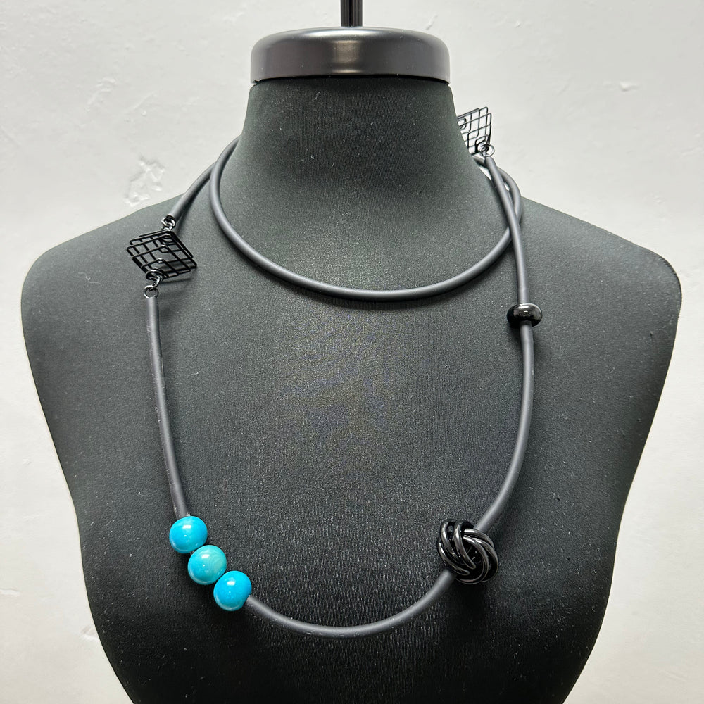 Monterey Teal Tagua Necklace