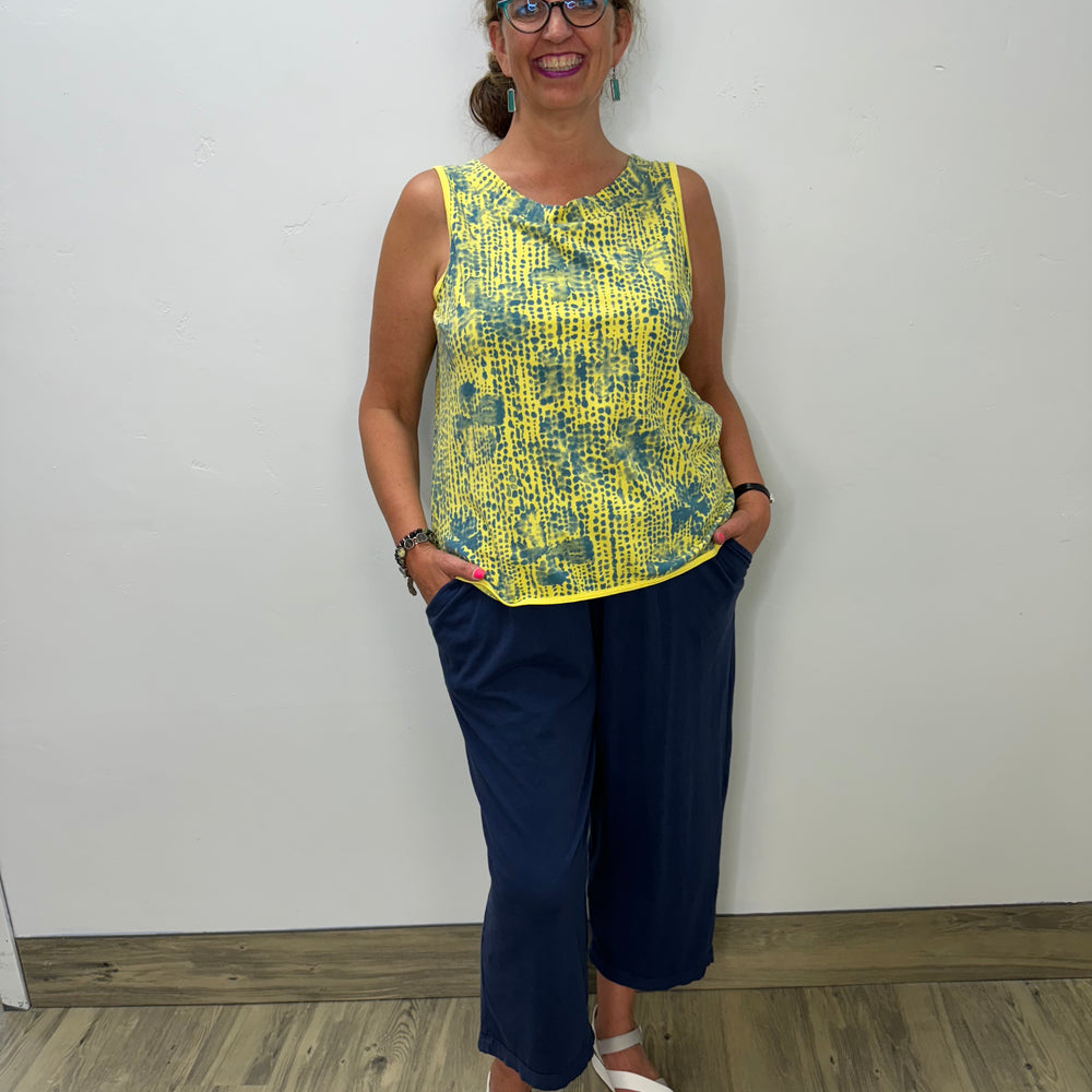 
                  
                    Sunshine Yellow Pattern Cabana Reversible Tank
                  
                