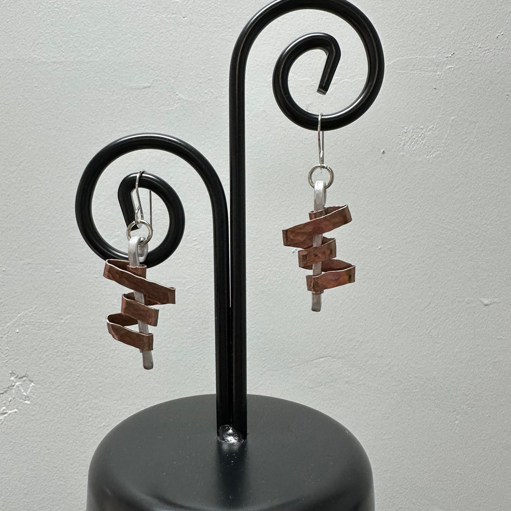 Copper Accent Lightening Earrings