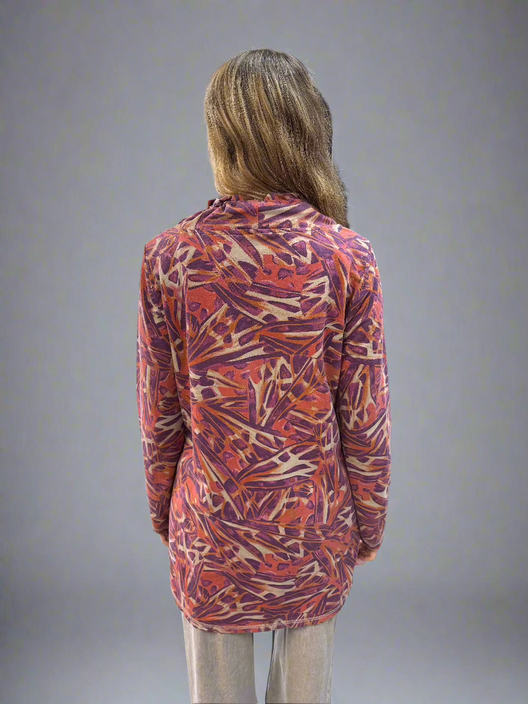 
                  
                    Draw String Purple Pattern Long Sleeve Pullover
                  
                