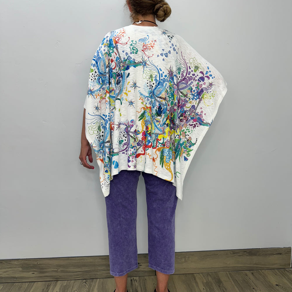 Confetti Blast Printed Knit Shawl - One Size