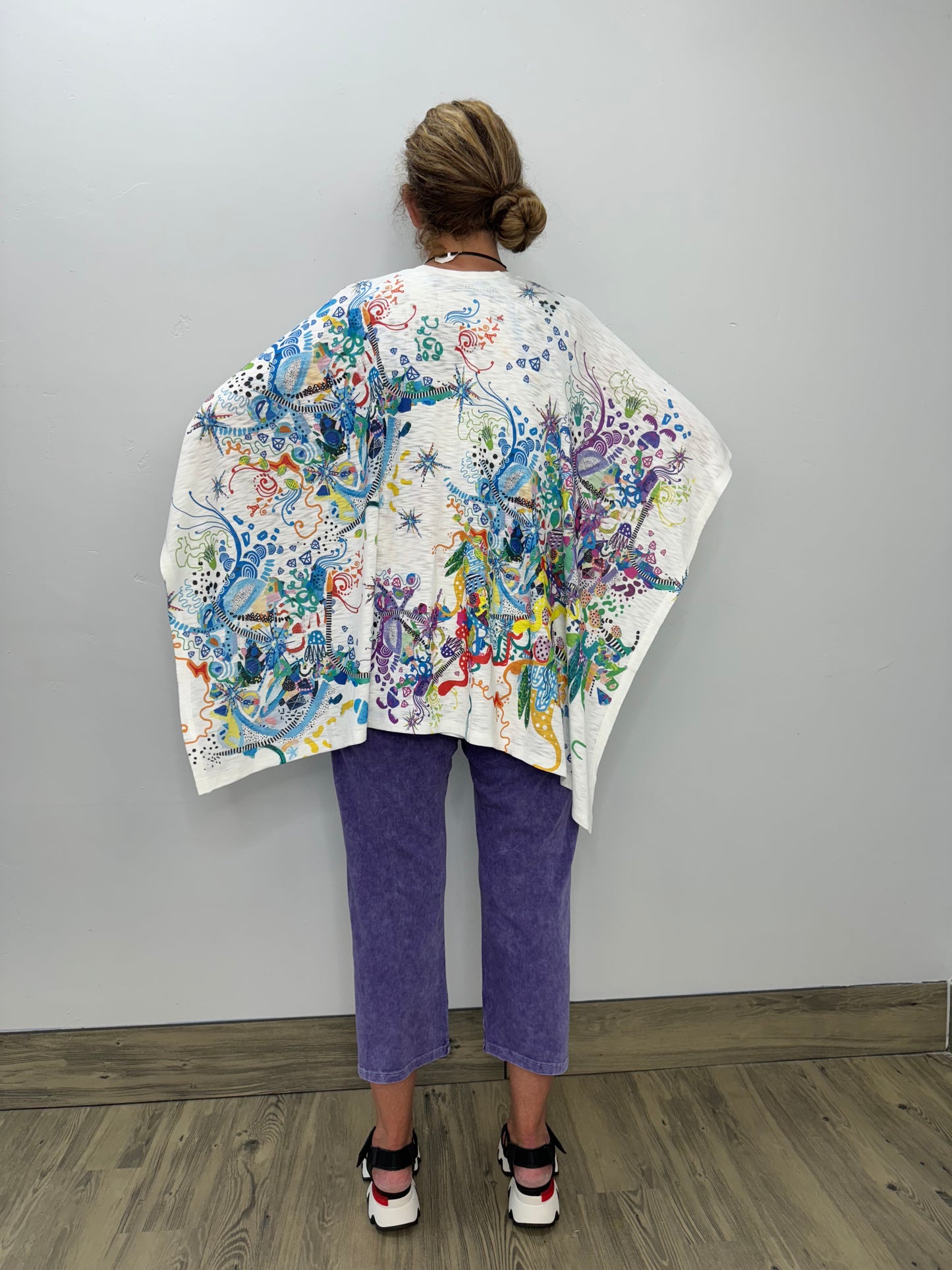 Confetti Blast Printed Knit Shawl - One Size