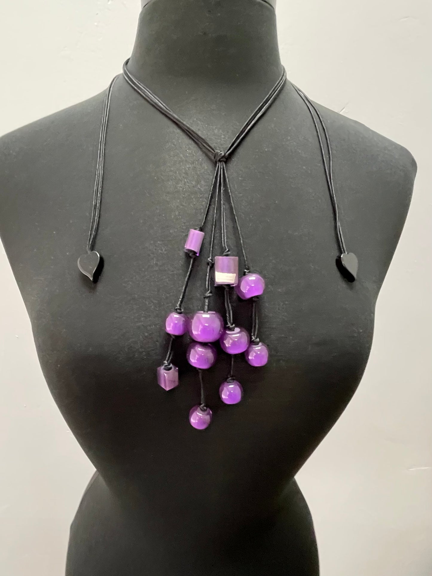 Purple Colorful Cubes Necklace