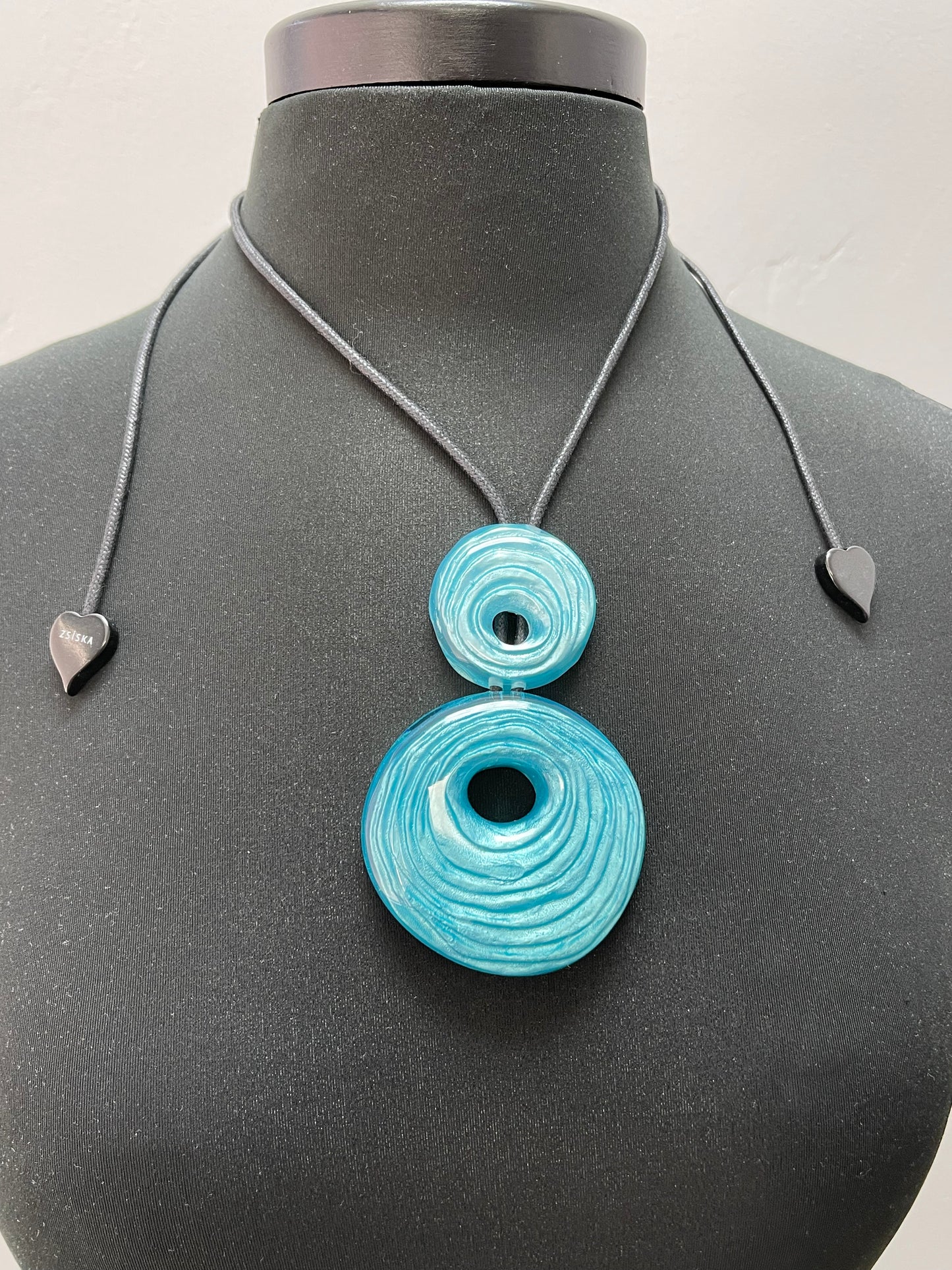 Light Blue Double O Necklace