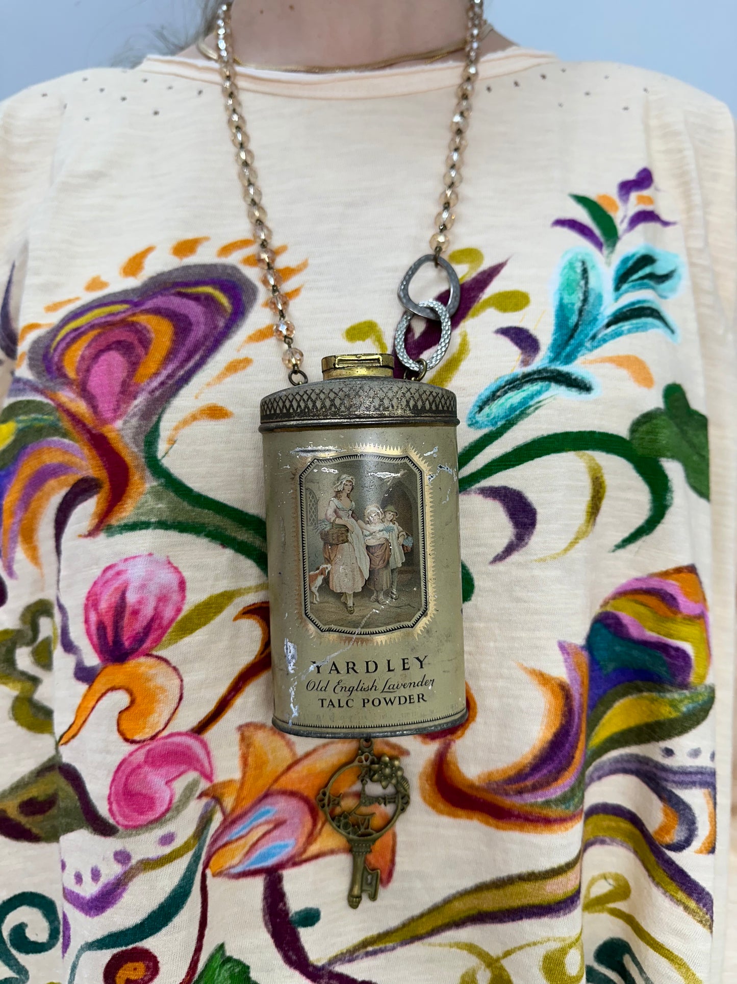 Vintage Talc Powder Necklace