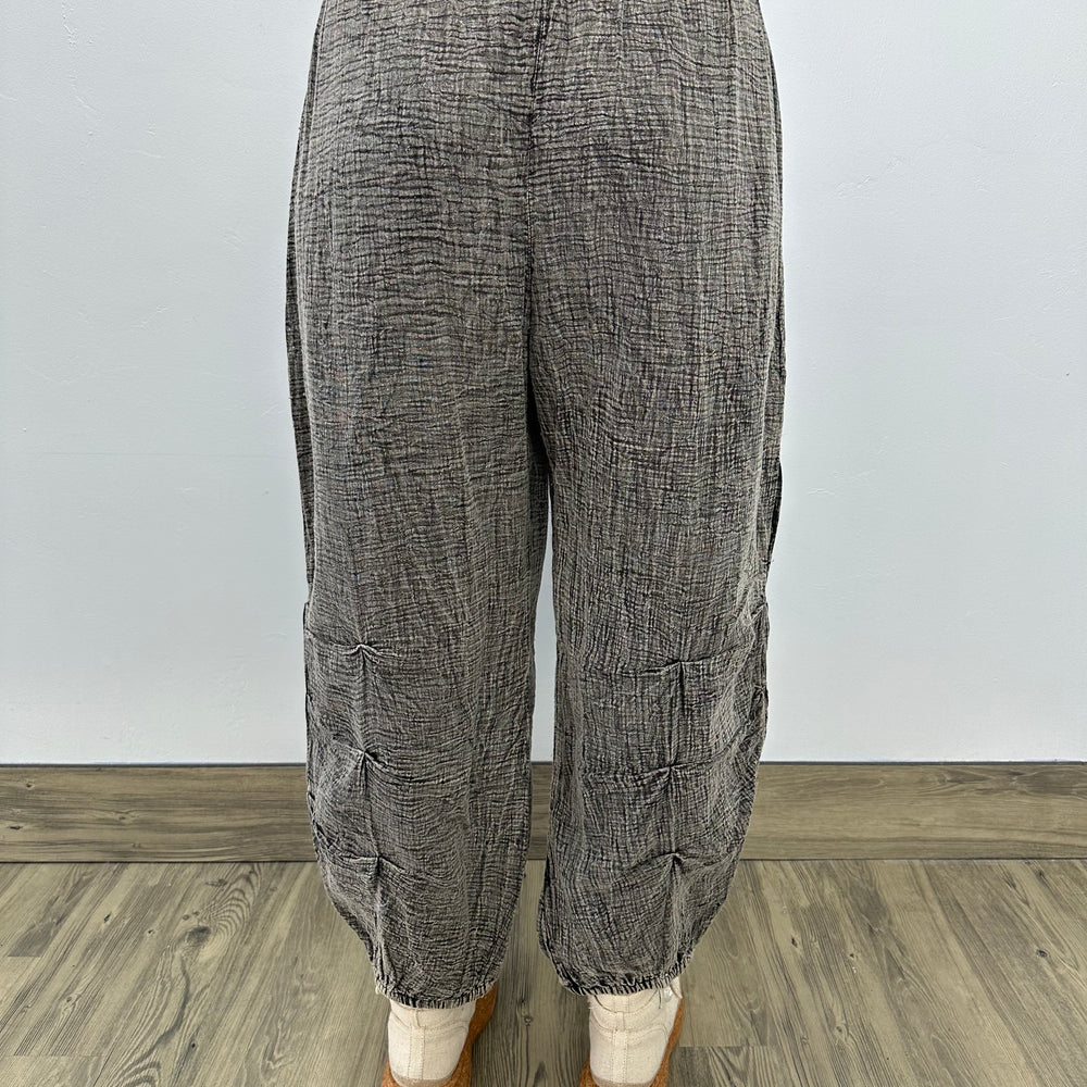 
                  
                    Stone Wash Gauze Pants with Tucks
                  
                