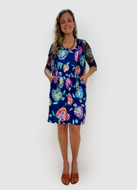 Watercolor Turtles Pattern Mesh Bolero Jacket