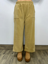 Taupe Soft Corduroy Pant with Pockets