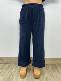 Navy Soft Corduroy Pant with Pockets