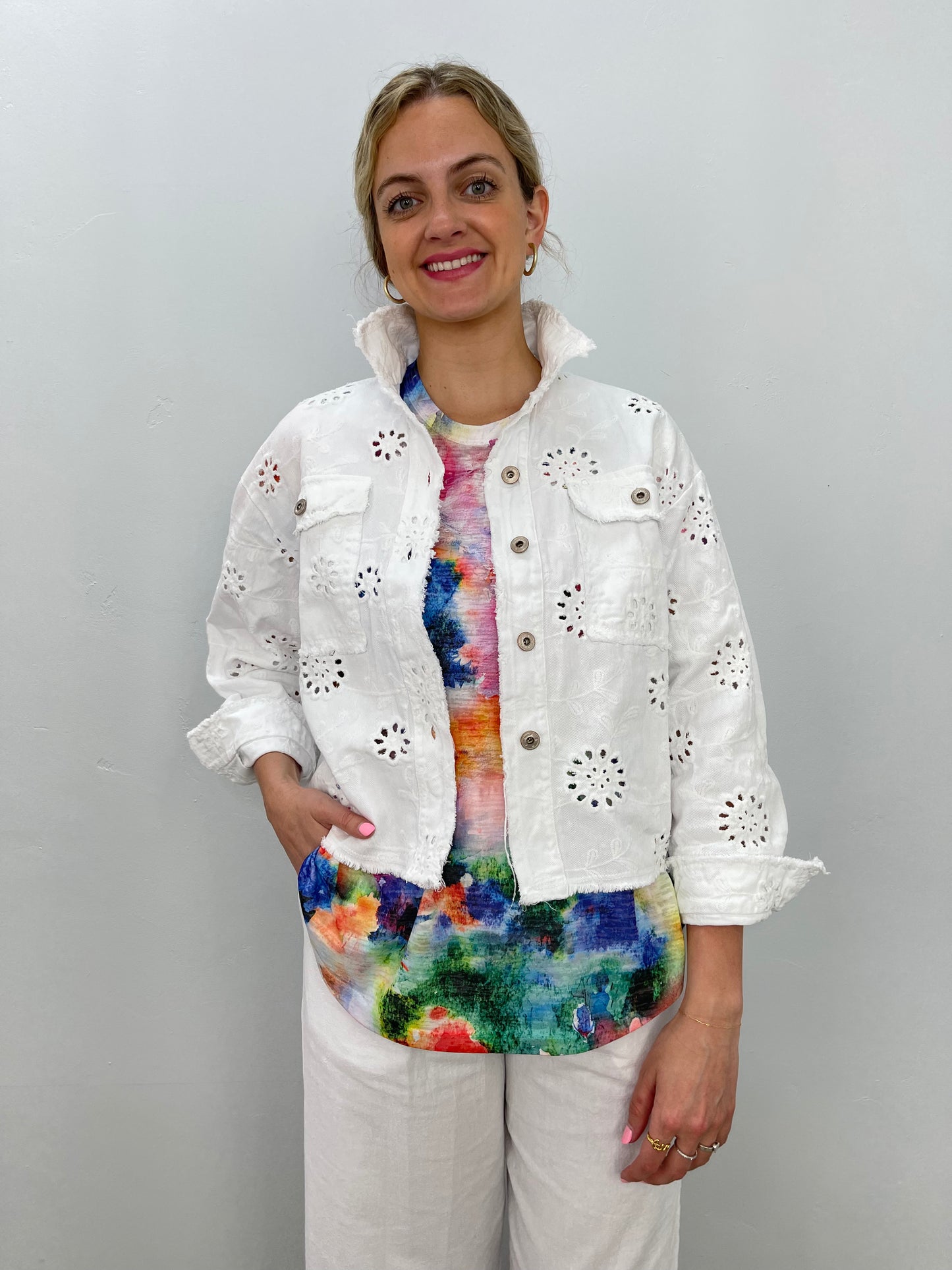 Cotton hot sale embroidered jacket