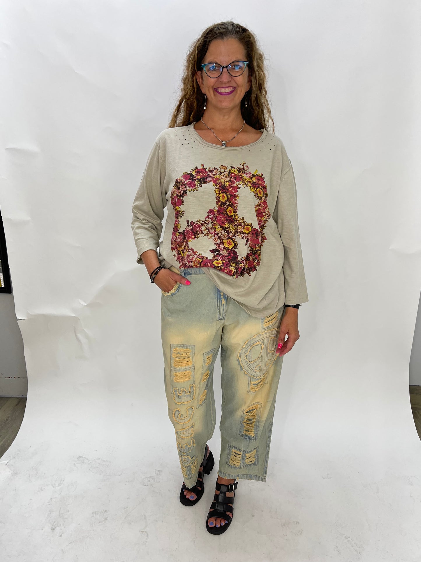 Natural Floral Peace Tee