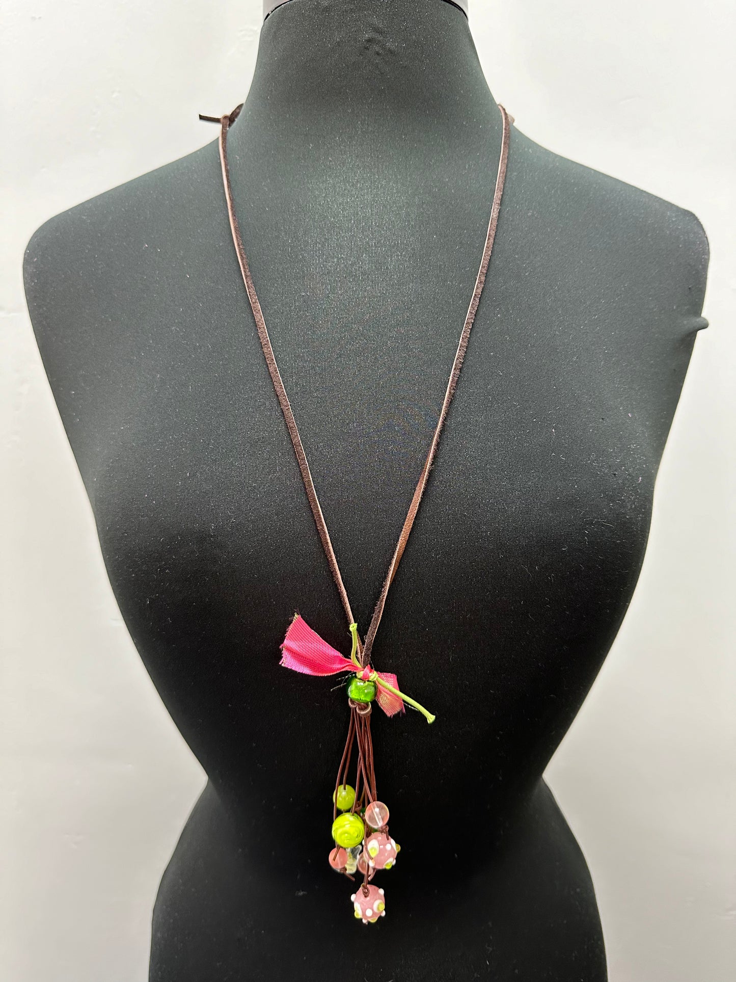 Watermelon Glass Beads Necklace