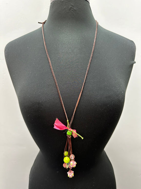 Watermelon Glass Beads Necklace