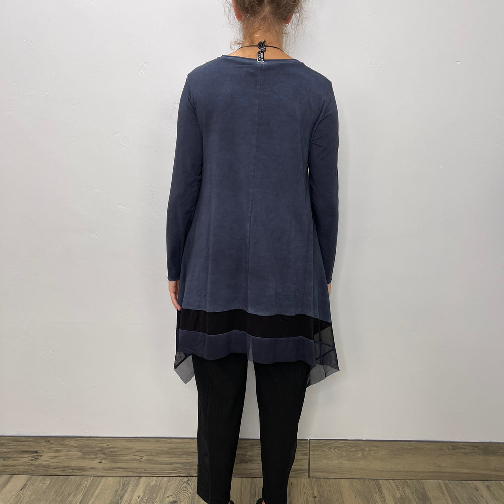 
                  
                    Navy Long Sleeve Shark bite Tunic
                  
                