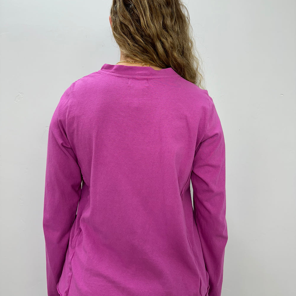 
                  
                    Berry Pink Long Sleeve Cotton Top
                  
                