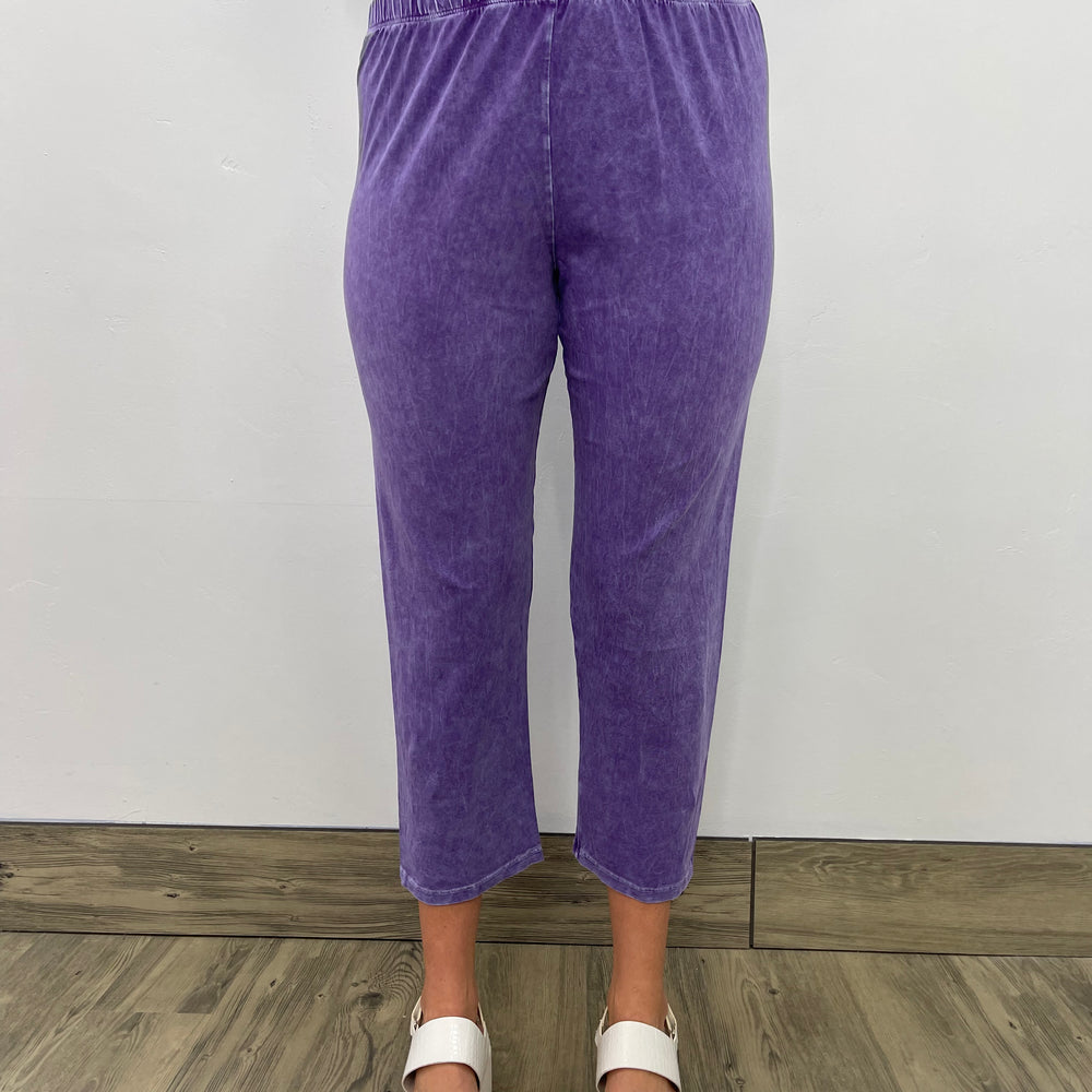 Purple Mineral Wash M37 Capri Legging