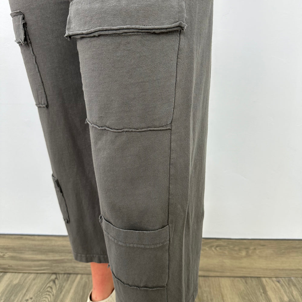 
                  
                    Dusk Gray Multi Pocket Crop Pant
                  
                