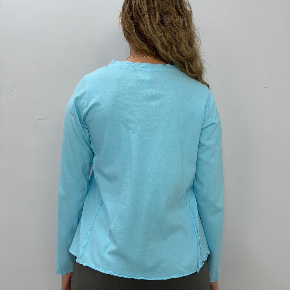 
                  
                    Arctic Blue Long Sleeve Cotton Top
                  
                